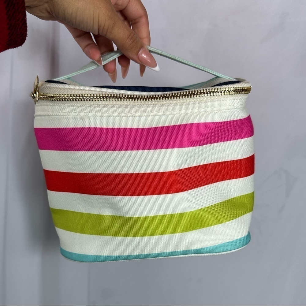 kate spade candy stripe lunch tote